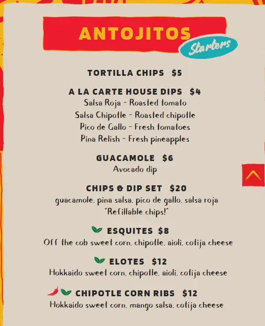 HUEVOS SINGAPORE MENU