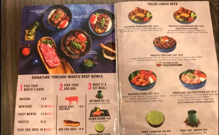 WAA COW SINGAPORE MENU