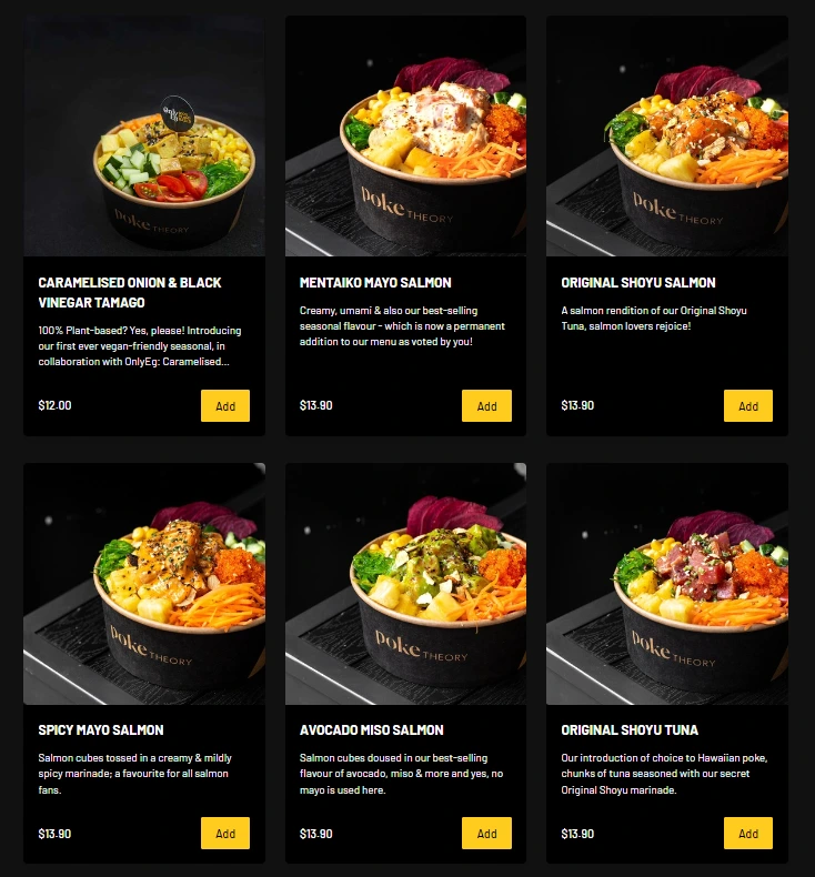 poke theory singapore menu