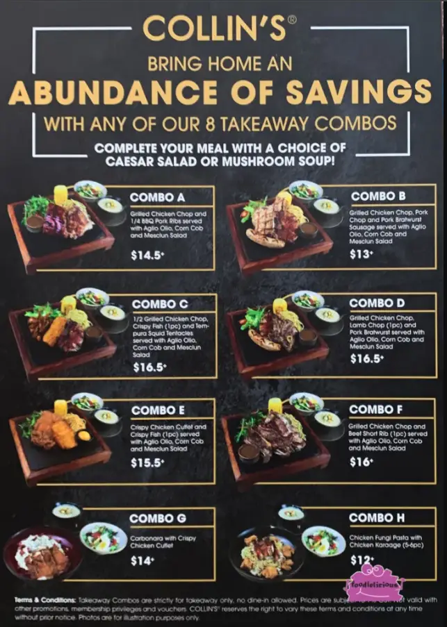 COLLINS SINGAPORE MENU